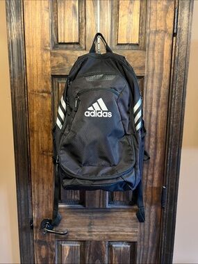 adidas Soccer Backpack with White Stripe Accents